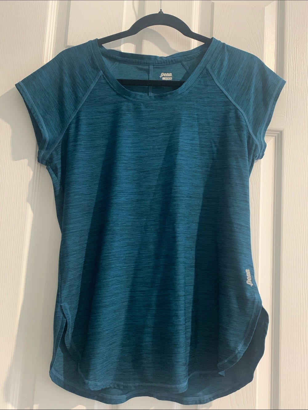 Danskin Teal Heathered Short-Sleeve Performance Tee